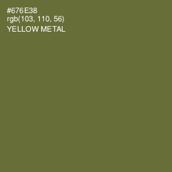 #676E38 - Yellow Metal Color Image